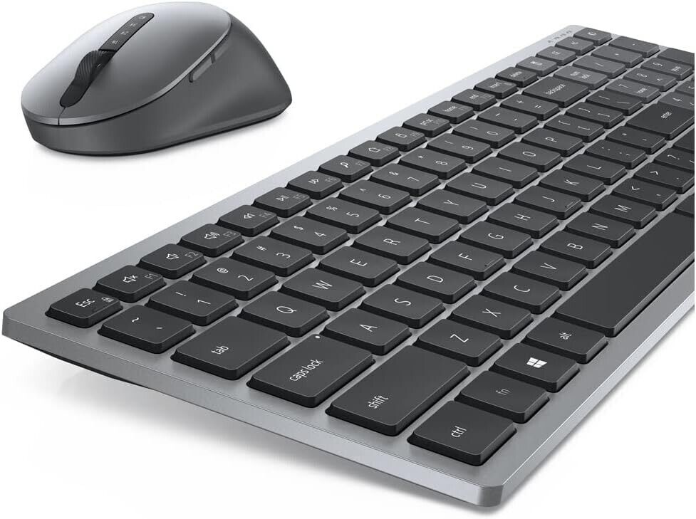 Dell KM7120W Multi-Device Wireless Chiclet Keyboard and Mouse Combo - Titan Gray