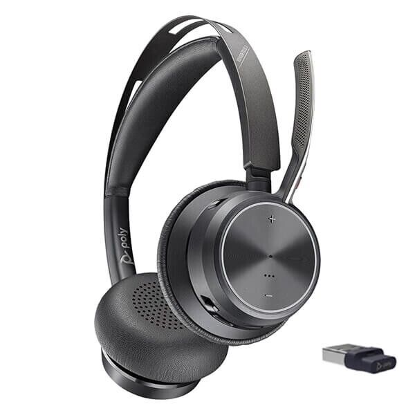 Poly Voyager Focus 2 UC Wireless Dual-Ear Bluetooth Headset #A