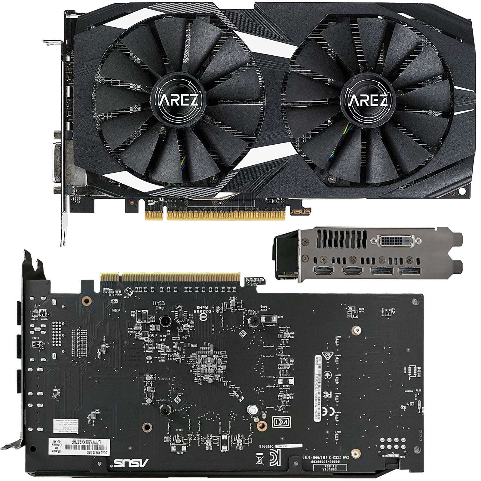ASUS AMD Radeon Dual Series RX 580 OC 8GB Gaming Graphics Card DUAL-RX580-O8G #A