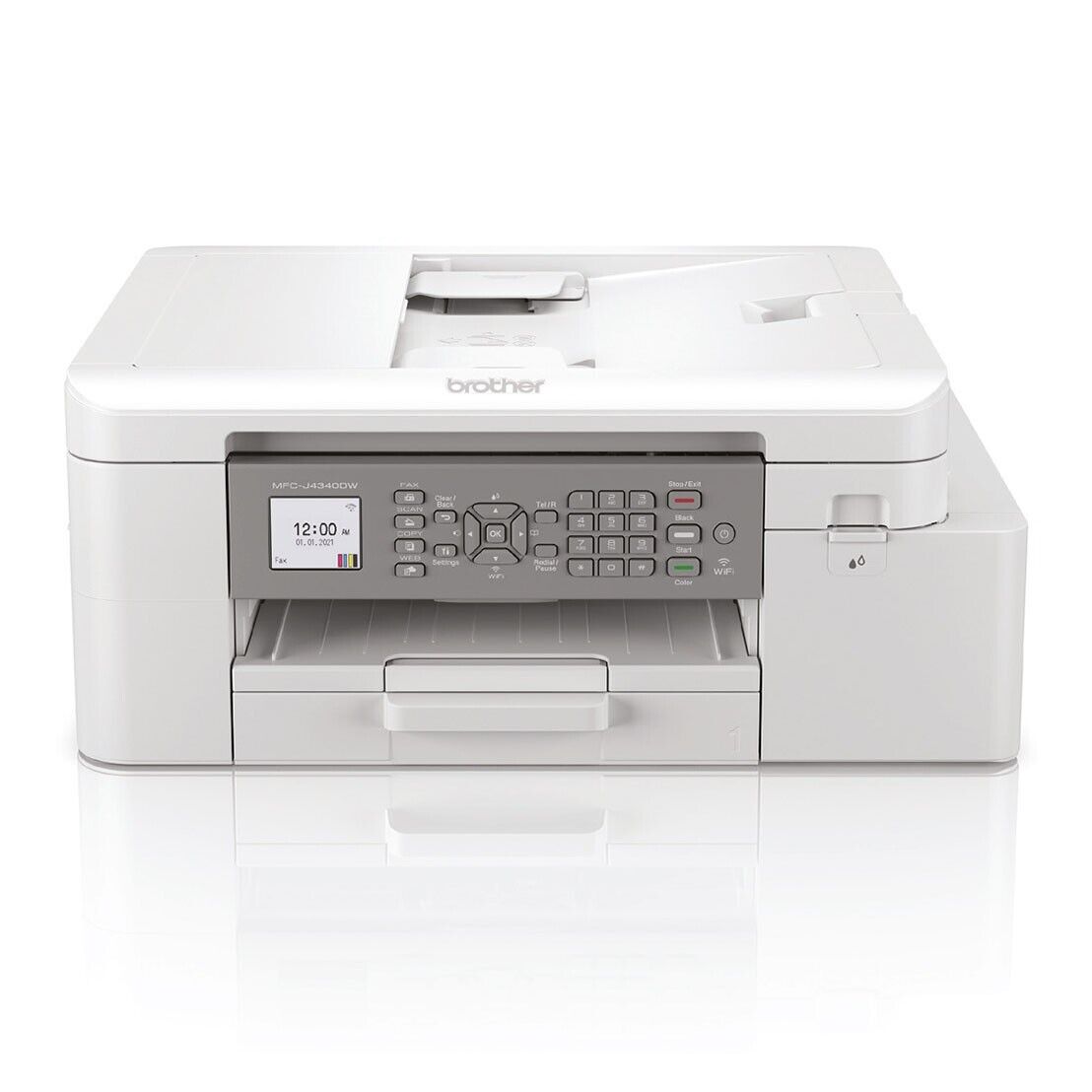 Brother MFC-J4340DW AIO Wireless Inkjet Printer with Fax Copy Scan Print White