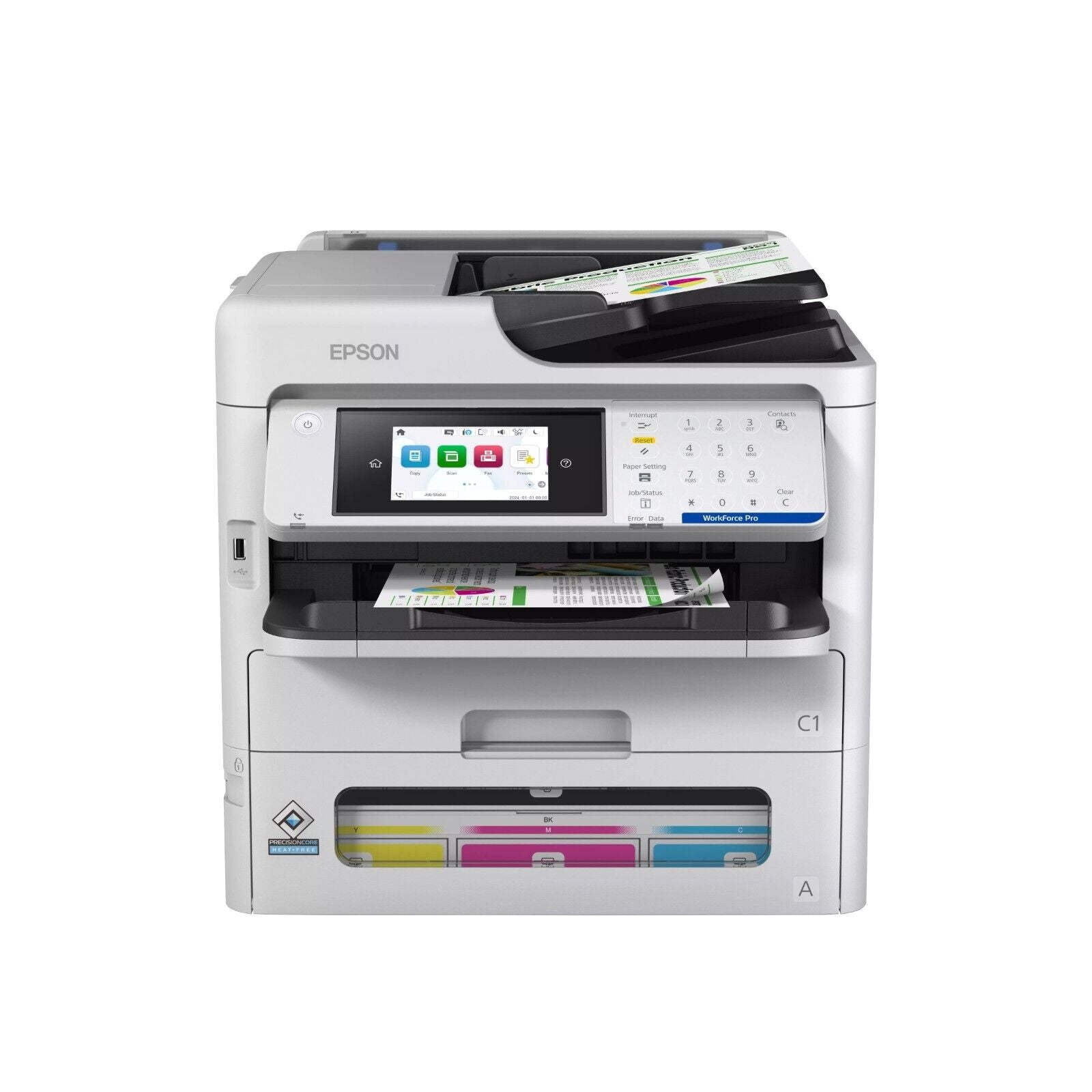 Epson WorkForce Pro EM-C800RDWF 4-In-1 Printer Colour Touchscreen 25 PPM White