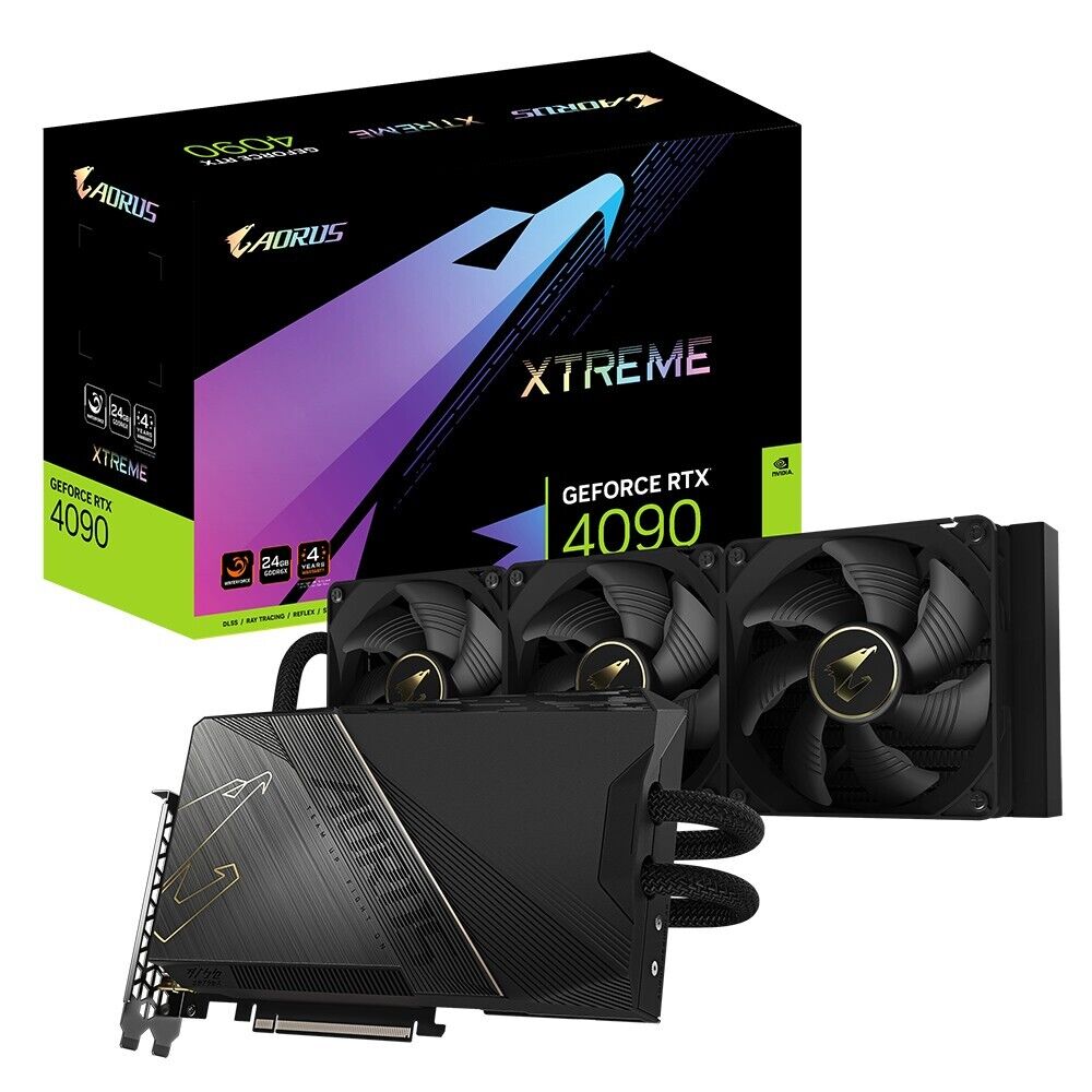GIGABYTE AORUS GeForce RTX 4090 XTREME WATERFORCE 24GB GDDR6X VRAM Graphics Card